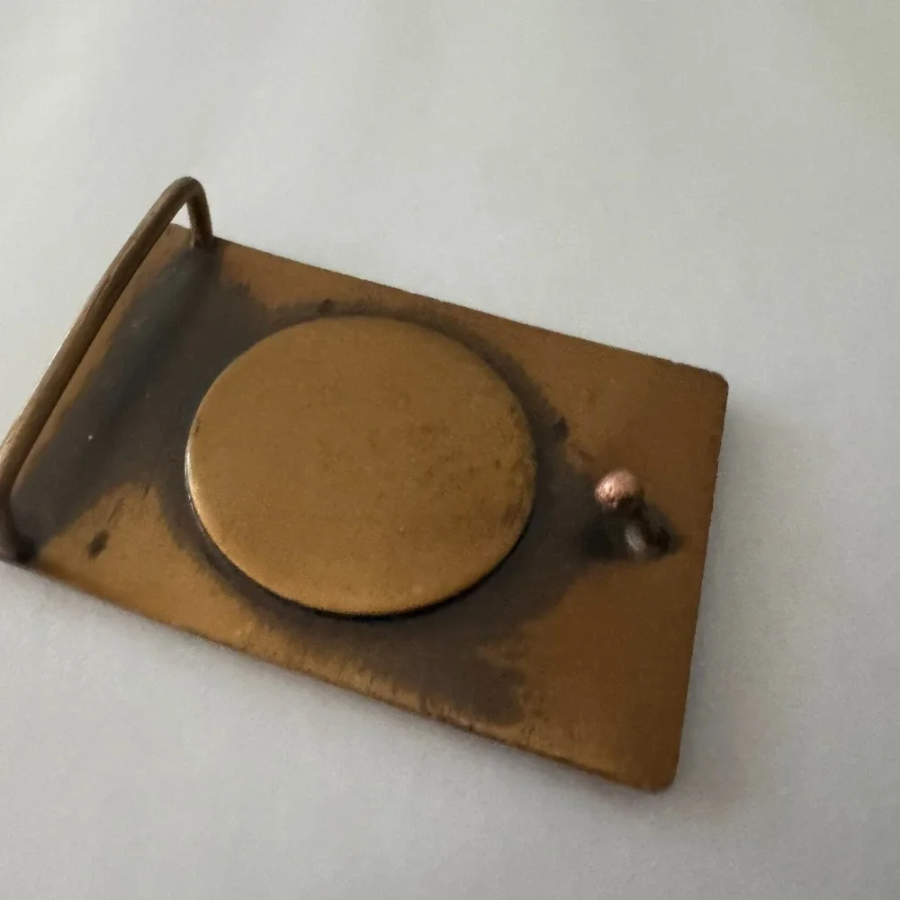 Vintage US National Senior Open Golf Association Belt‎ Buckle Copper Tone